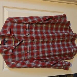 Madewell Red and Gray Plaid Shirt